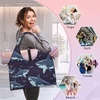Hand Painted Sharks Yoga Gym Bag for Women Men with Shoe Compartment Yoga Mat Bag Large Duffel Bag Sport Tote for Travel Pilates Workout Beach Office