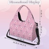 Pink Flamingos Women’s yoga bag with shoe compartment,adjustable and detachable shoulder strap,multifunctional yoga mat bag,suitable for travel,Pilates, office,beach,gym and exercise