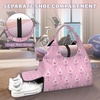 Pink Flamingos Women’s yoga bag with shoe compartment,adjustable and detachable shoulder strap,multifunctional yoga mat bag,suitable for travel,Pilates, office,beach,gym and exercise