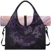 Boho Flowers Yoga Gym Bag for Women Men with Shoe Compartment Yoga Mat Bag Large Duffel Bag Sport Tote for Travel Pilates Workout Beach Office