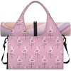 Pink Flamingos Women’s yoga bag with shoe compartment,adjustable and detachable shoulder strap,multifunctional yoga mat bag,suitable for travel,Pilates, office,beach,gym and exercise