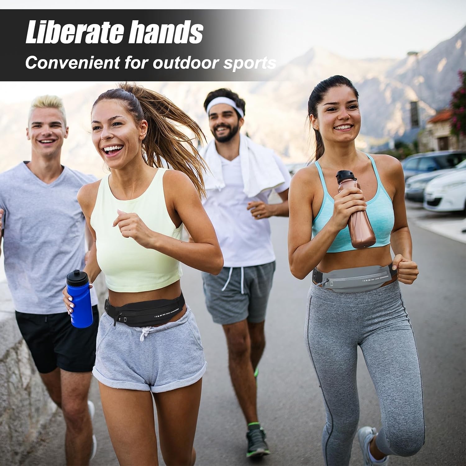 image:image2 PCS Slim Running Belt for Women Men Fanny Pack Running Phone Holder
