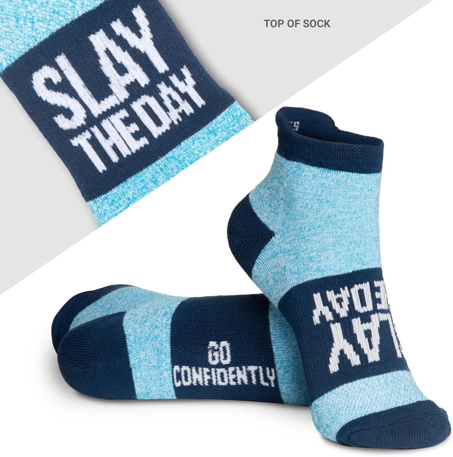 image:imageGone For a Run Motivational Ankle Running Socks Affirmation Runners GiftsSlay the Day