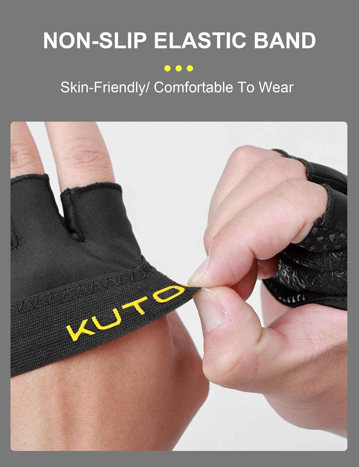 image:imageKUTOOK Weight Lifting Gloves for Women Gym Workout Gloves with Palm Protection amp Extra Grip Breathable Exercise Gloves for Men FitnessBlack