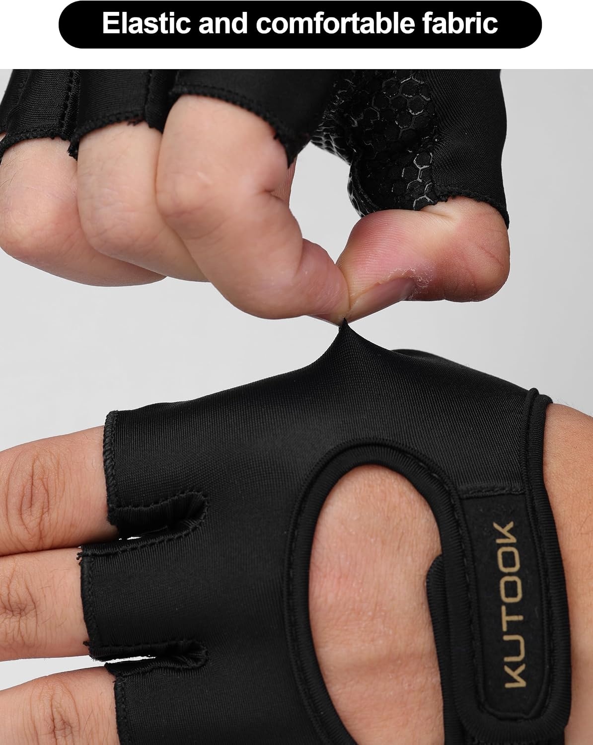 image:imageKUTOOK Weight Lifting Gloves for Women Gym Workout Gloves with Palm Protection amp Extra Grip Breathable Exercise Gloves for Men FitnessBlack02