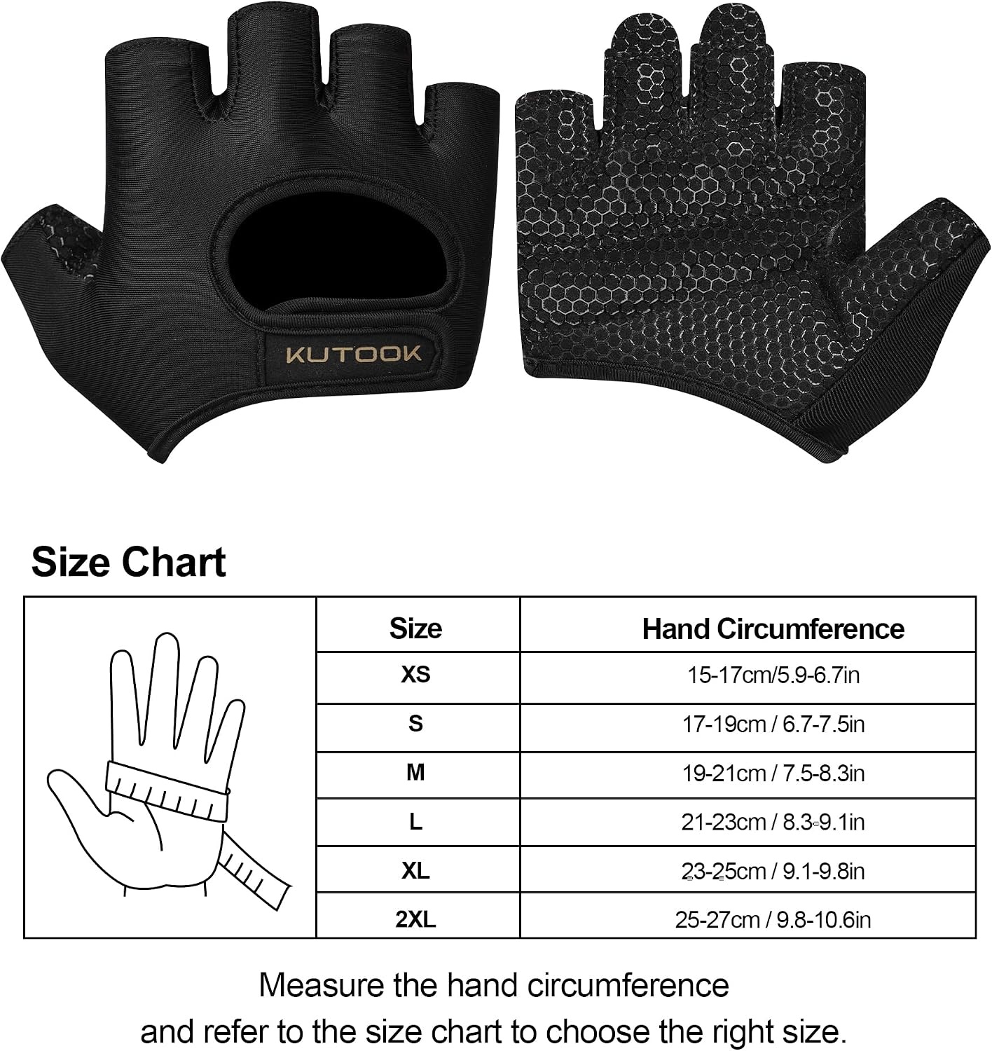 image:imageKUTOOK Weight Lifting Gloves for Women Gym Workout Gloves with Palm Protection amp Extra Grip Breathable Exercise Gloves for Men FitnessBlack02