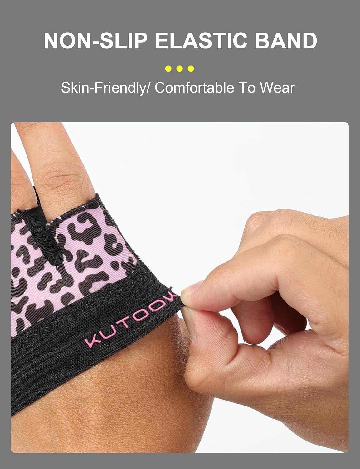 image:imageKUTOOK Weight Lifting Gloves for Women Gym Workout Gloves with Palm Protection amp Extra Grip Breathable Exercise Gloves for Men FitnessPink Purple Leopard
