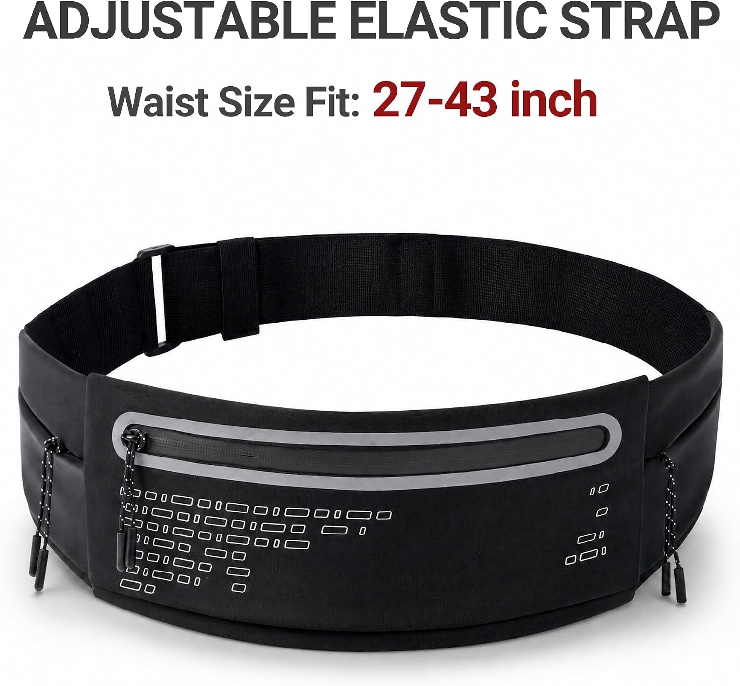 image:imageRunning Belt Fanny Pack Men Women Slim NoBounce Waterproof Phone HolderBlack