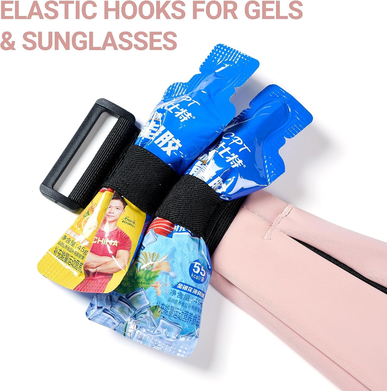 image:imageRunning Belt Fanny Pack Men Women Slim NoBounce Waterproof Phone HolderPink