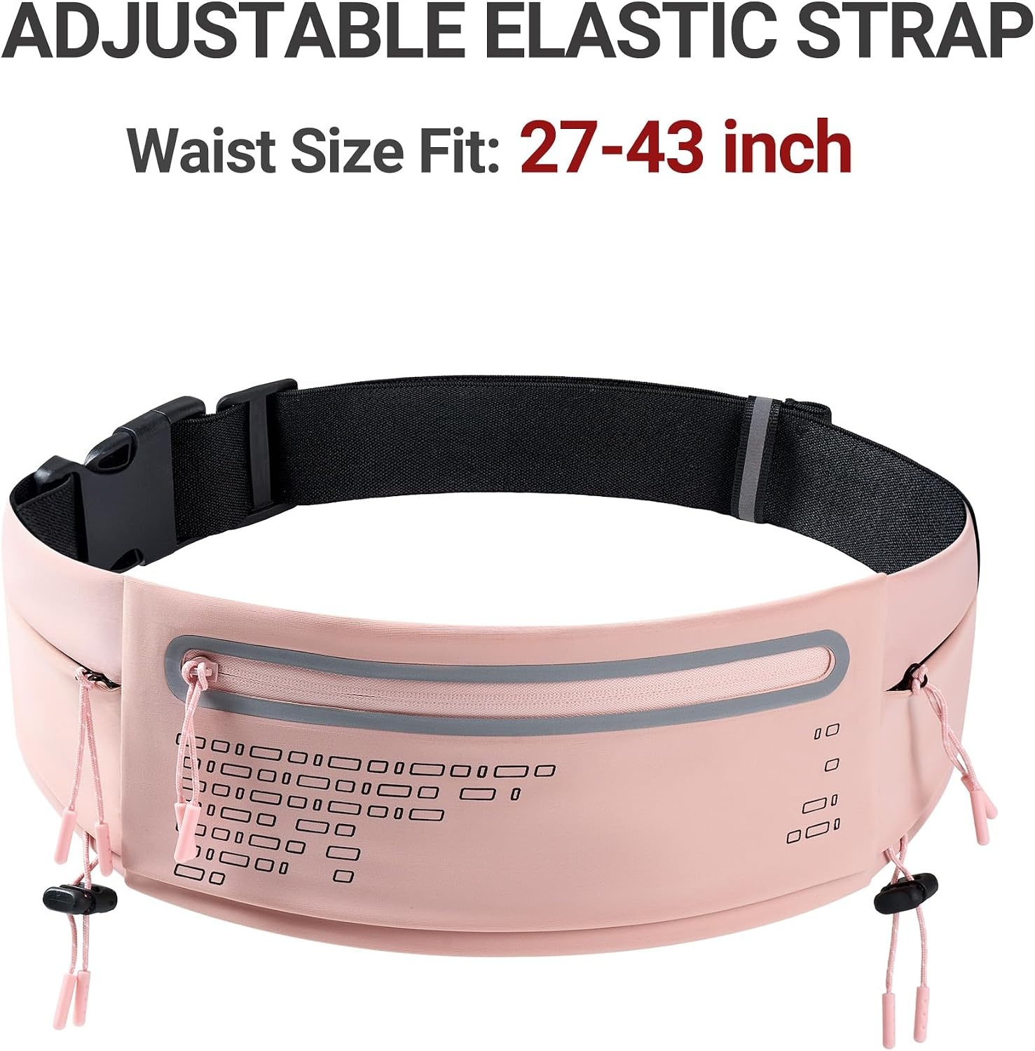 image:imageRunning Belt Fanny Pack Men Women Slim NoBounce Waterproof Phone HolderPink