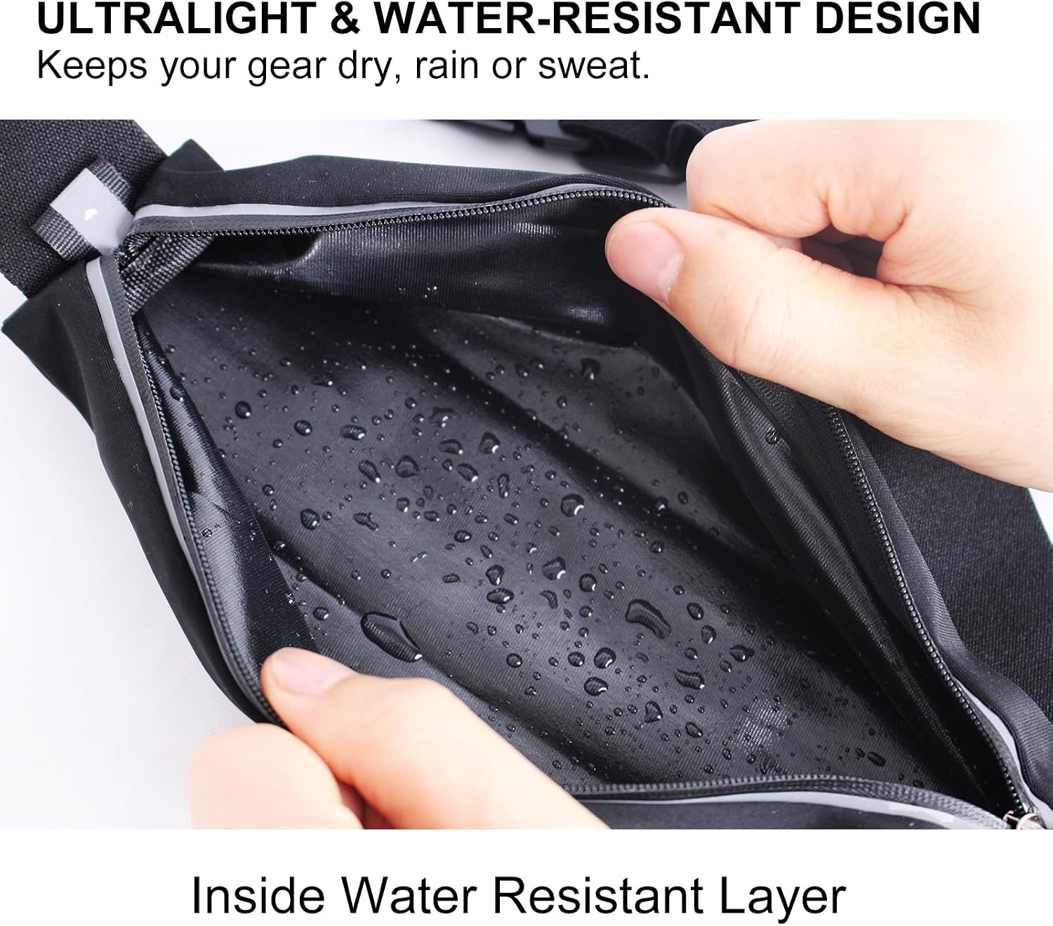 image:imageRunning Belt Water Resistant Nylon Spandex Fits 2332 Inch Waists