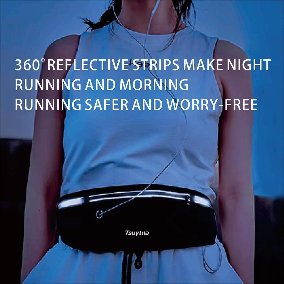 image:imageRunning Belt for Women amp Men Slim Phone running belt with WaterResistant Phone Holder 3 pockets Adjustable Waist Strap Reflective Safety Design for Running Hiking TravelFitness PinkBlack