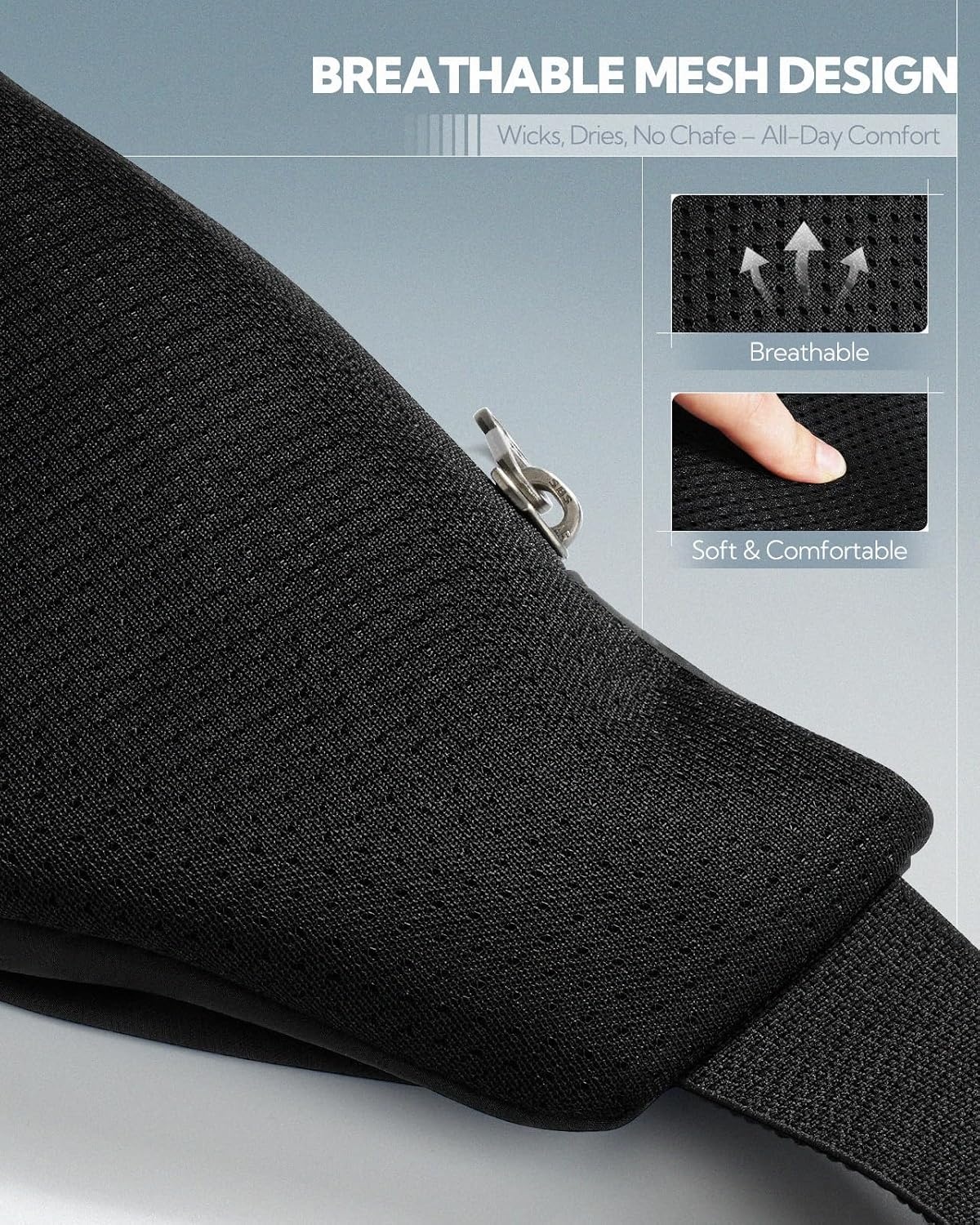 image:imageWATERFLY Running Belt Fanny Pack RFID AntiTheft for TravelBlack