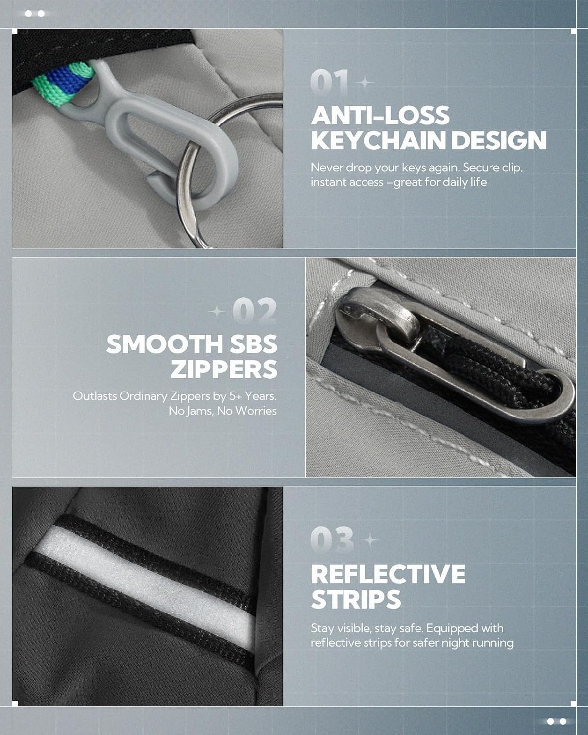 image:imageWATERFLY Running Belt Fanny Pack RFID AntiTheft for TravelGrey