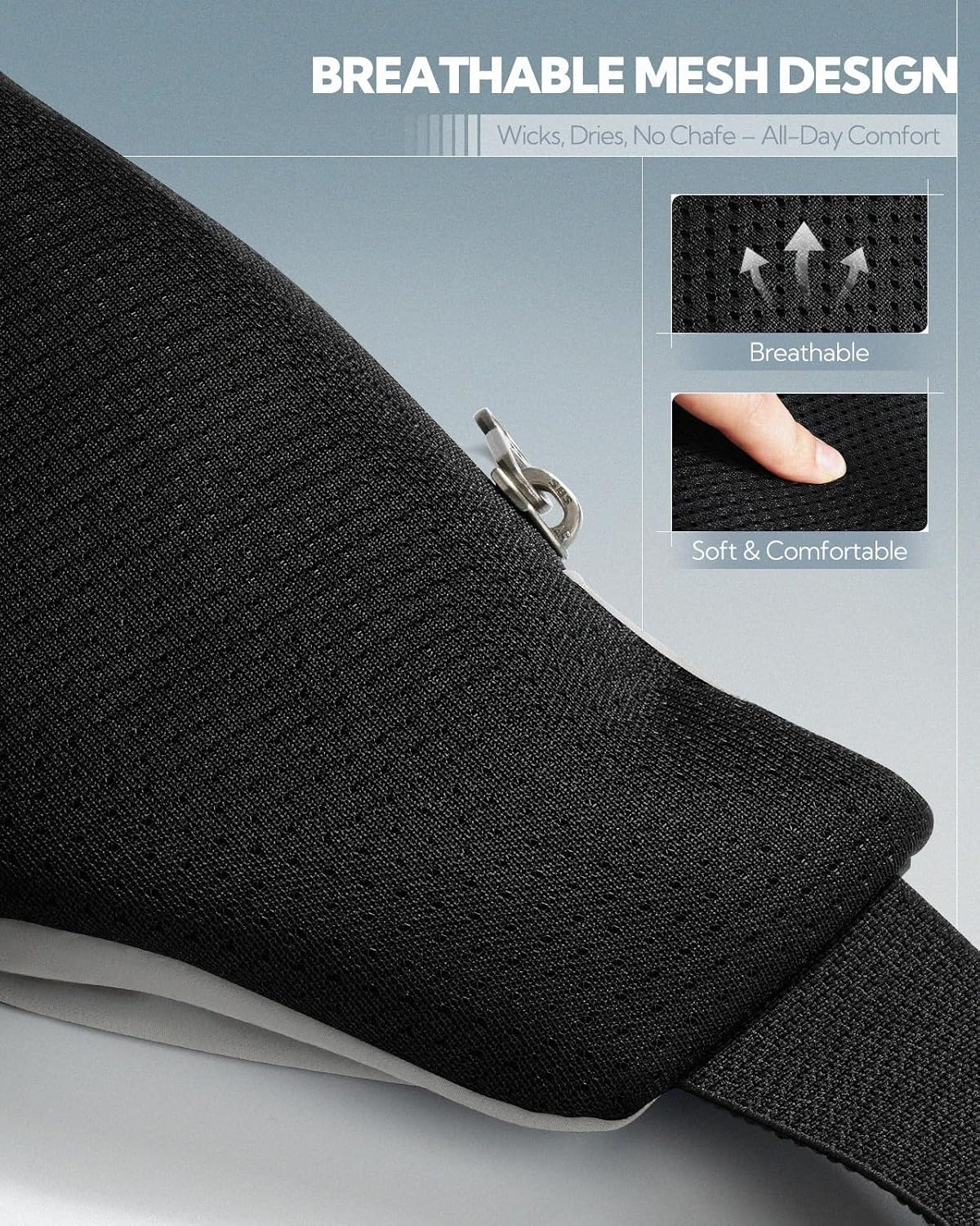 image:imageWATERFLY Running Belt Fanny Pack RFID AntiTheft for TravelGrey