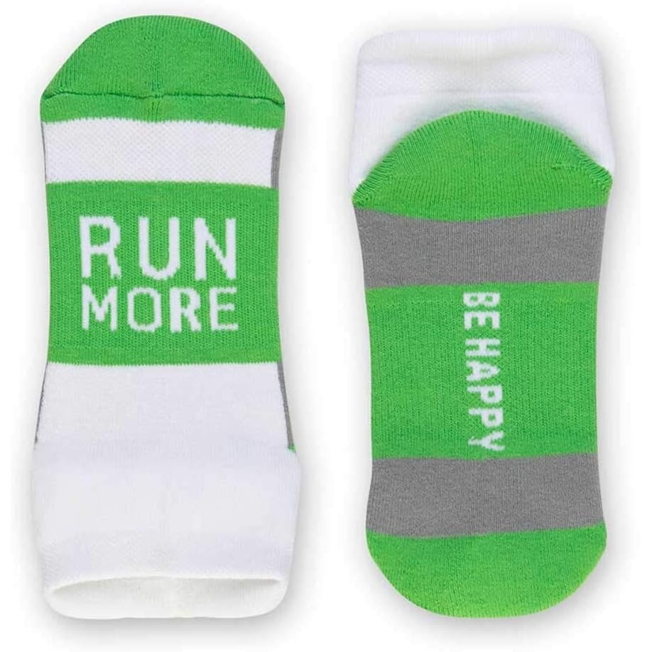 image:imageGone For a Run Motivational Ankle Running Socks Affirmation Runners GiftsRun More Lime