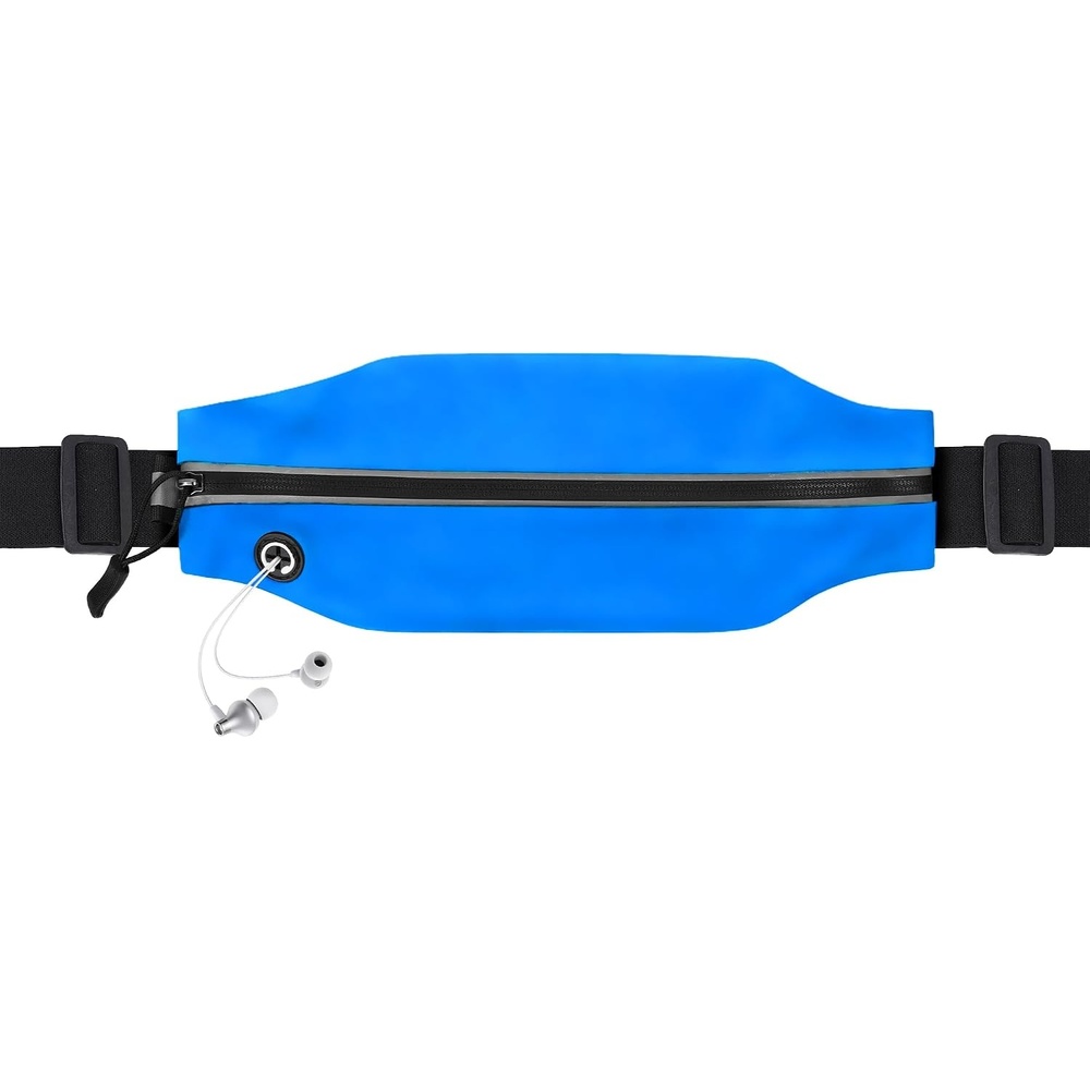 image:imageRunning Belt Fanny Pack Men and Women Slim Running Bag Money BeltBright Blue
