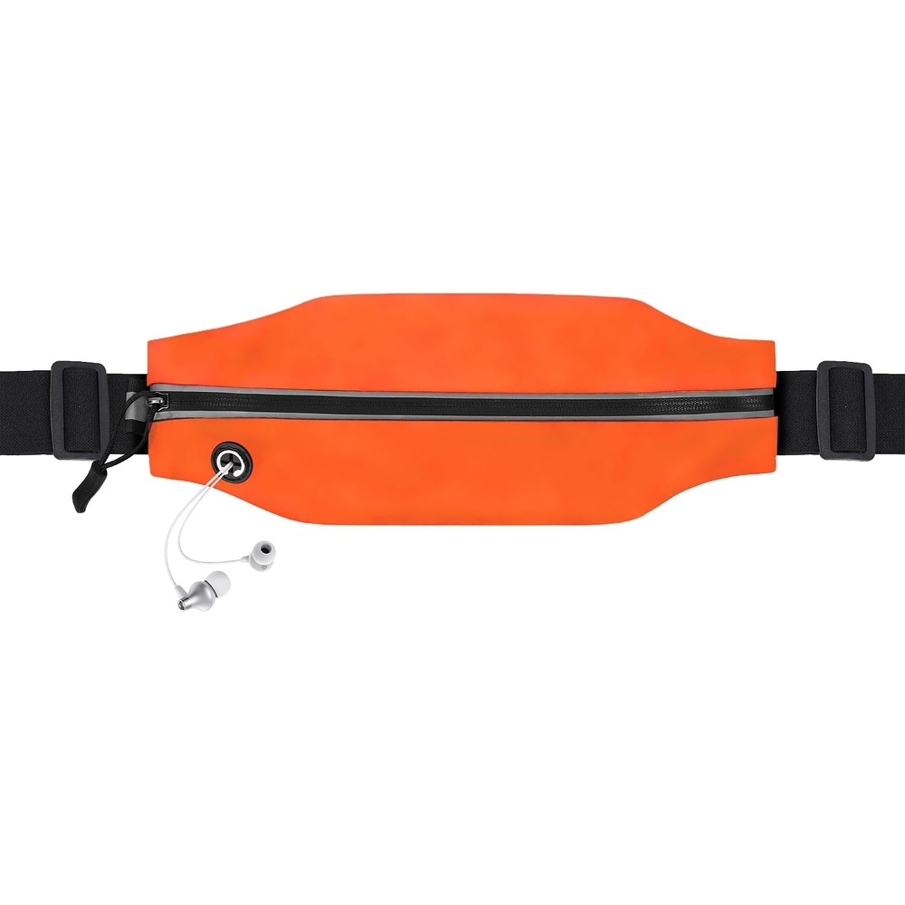 image:imageRunning Belt Fanny Pack Men and Women Slim Running Bag Money BeltBright Orange