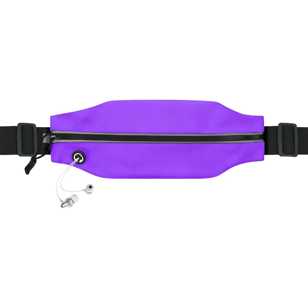 image:imageRunning Belt Fanny Pack Men and Women Slim Running Bag Money BeltPurple