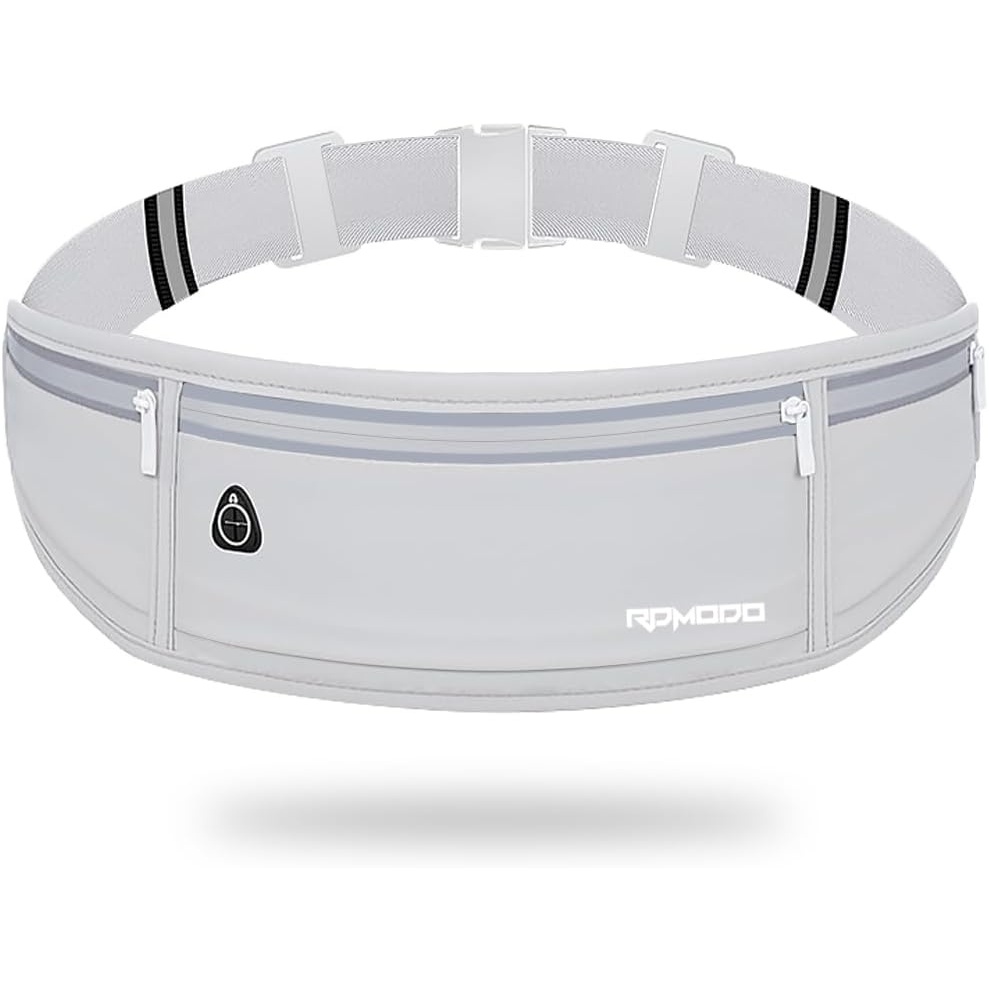 image:imageSlim Running Belt Water Resistant Fanny Pack for Women Men Black04 Grey