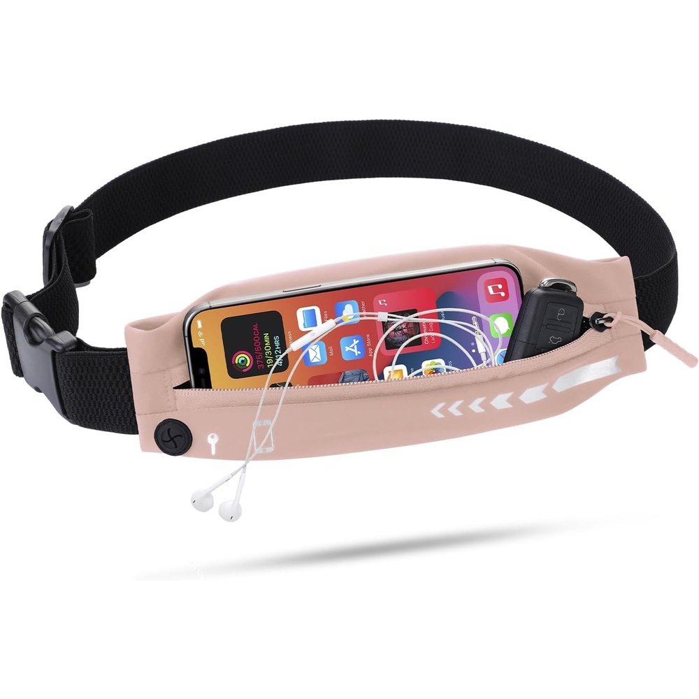 image:imageSlim Running Belt Women Men Bounce Free Fanny Pack Phone HolderPink
