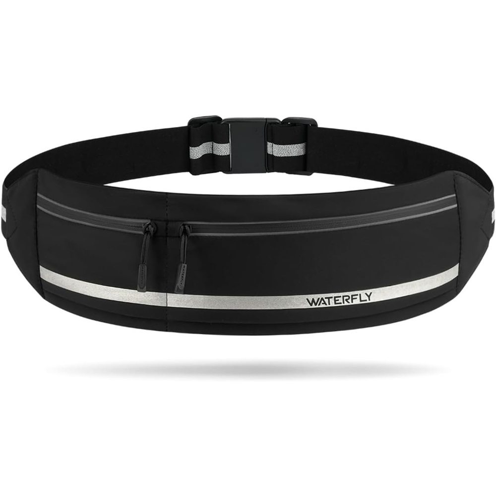 image:imageWATERFLY Running Belt Fanny Pack NoBounce Large Phone Holder for Men WomenBlack