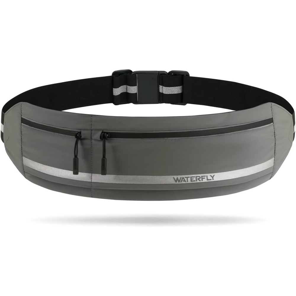 image:imageWATERFLY Running Belt Fanny Pack NoBounce Large Phone Holder for Men WomenGrey