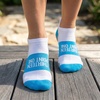 Gone For a Run Motivational Ankle Running Socks – Affirmation Runners Gifts(13.1 (Baby Blue))