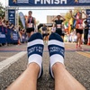 Gone For a Run Motivational Ankle Running Socks – Affirmation Runners Gifts(26.2 (Navy))