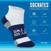 Gone For a Run Motivational Ankle Running Socks – Affirmation Runners Gifts(26.2 (Navy))