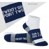 Gone For a Run Motivational Ankle Running Socks – Affirmation Runners Gifts(26.2 (Navy))