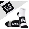 Gone For a Run Motivational Ankle Running Socks – Affirmation Runners Gifts(Bad Ass (Black))