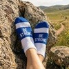 Gone For a Run Motivational Ankle Running Socks – Affirmation Runners Gifts(Be Strong (Royal))