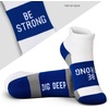 Gone For a Run Motivational Ankle Running Socks – Affirmation Runners Gifts(Be Strong (Royal))