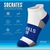 Gone For a Run Motivational Ankle Running Socks – Affirmation Runners Gifts(Be Strong (Royal))