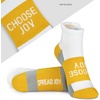 Gone For a Run Motivational Ankle Running Socks – Affirmation Runners Gifts(Choose Joy (Yellow))