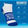 Gone For a Run Motivational Ankle Running Socks – Affirmation Runners Gifts(Christ Give Me Strength (Royal))
