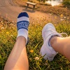 Gone For a Run Motivational Ankle Running Socks – Affirmation Runners Gifts(Christ Give Me Strength (Royal))
