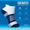 Gone For a Run Motivational Ankle Running Socks – Affirmation Runners Gifts(Courage Strength (Black))