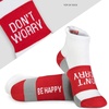 Gone For a Run Motivational Ankle Running Socks – Affirmation Runners Gifts(Don’t Worry (Red))