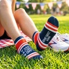 Gone For a Run Motivational Ankle Running Socks – Affirmation Runners Gifts(Land That I Love)