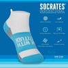 Gone For a Run Motivational Ankle Running Socks – Affirmation Runners Gifts(Live With Gratitude (Light Blue))