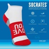 Gone For a Run Motivational Ankle Running Socks – Affirmation Runners Gifts(Love You (Red))