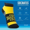 Gone For a Run Motivational Ankle Running Socks – Affirmation Runners Gifts(May the Run Be With You (Yellow/Black))