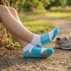 Gone For a Run Motivational Ankle Running Socks – Affirmation Runners Gifts(Mother Runner (Teal))