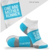 Gone For a Run Motivational Ankle Running Socks – Affirmation Runners Gifts(Mother Runner (Teal))