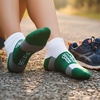 Gone For a Run Motivational Ankle Running Socks – Affirmation Runners Gifts(Never Never Give Up (Green))