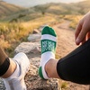 Gone For a Run Motivational Ankle Running Socks – Affirmation Runners Gifts(Never Never Give Up (Green))
