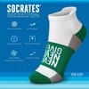 Gone For a Run Motivational Ankle Running Socks – Affirmation Runners Gifts(Never Never Give Up (Green))