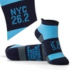 Gone For a Run Motivational Ankle Running Socks – Affirmation Runners Gifts(Nyc 26.2 (Blue/Black))